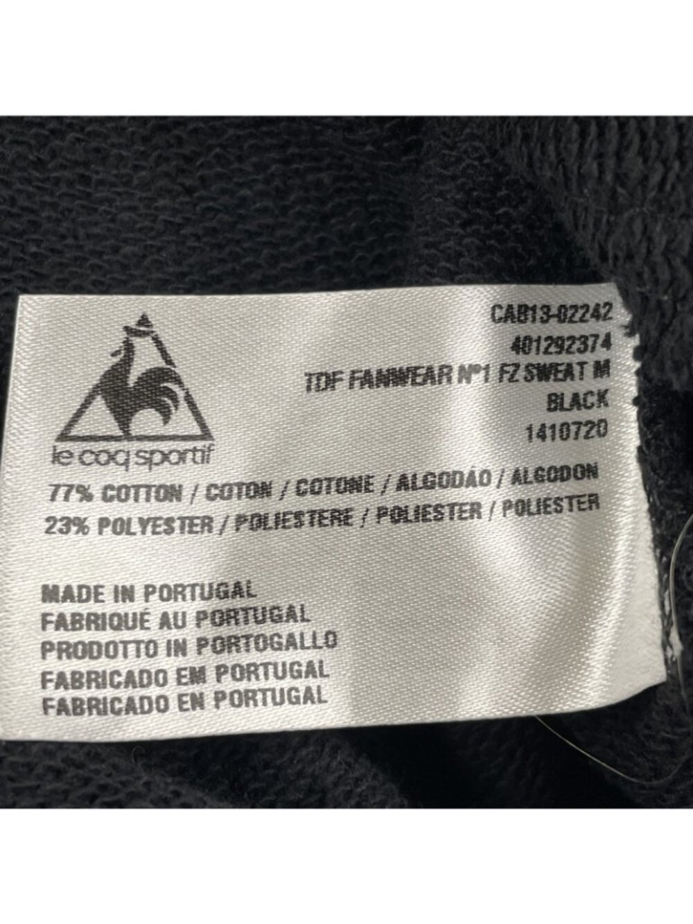 Le Coq Sportif Full Zip Sweatshirt Jacket Men’s M Le Tour De France Black w/Tee - Picture 8 of 14
